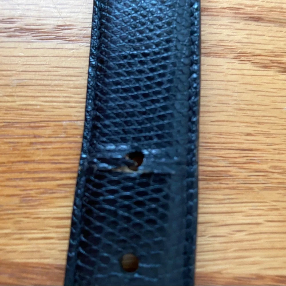 TRAFALGAR Black Burnished Java Lizard 1” Belt SZ 40‎